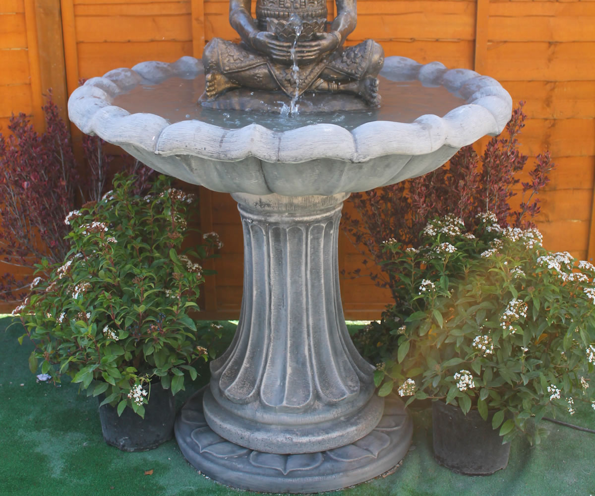 Full Size Thai Buddha Fountain Feature - Stone Garden Ornaments