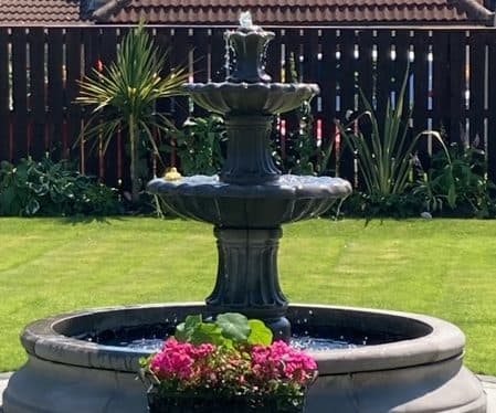 2 Tiered Barcelona Fountain, Small Cambridge Double Pool Surround
