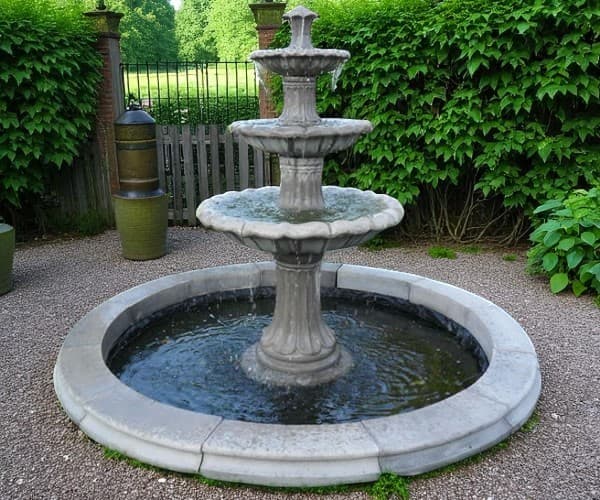 3 Tiered Barcelona Fountain, Large Clarence Single Pool Surround