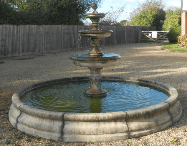 3 Tiered Edwardian Fountain With A Medium Chester Pool Surround