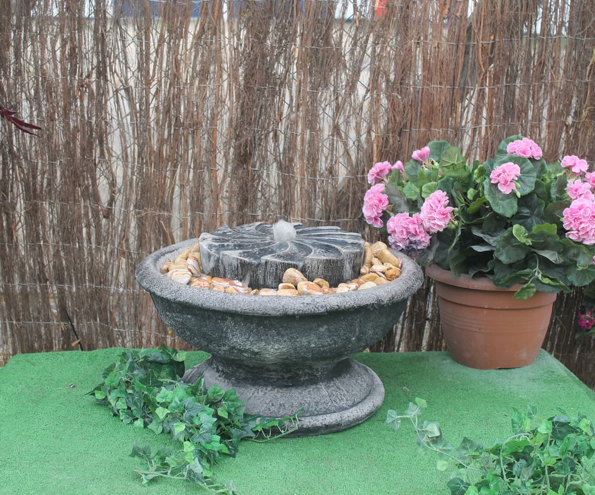 Patio Fountain With Millstone