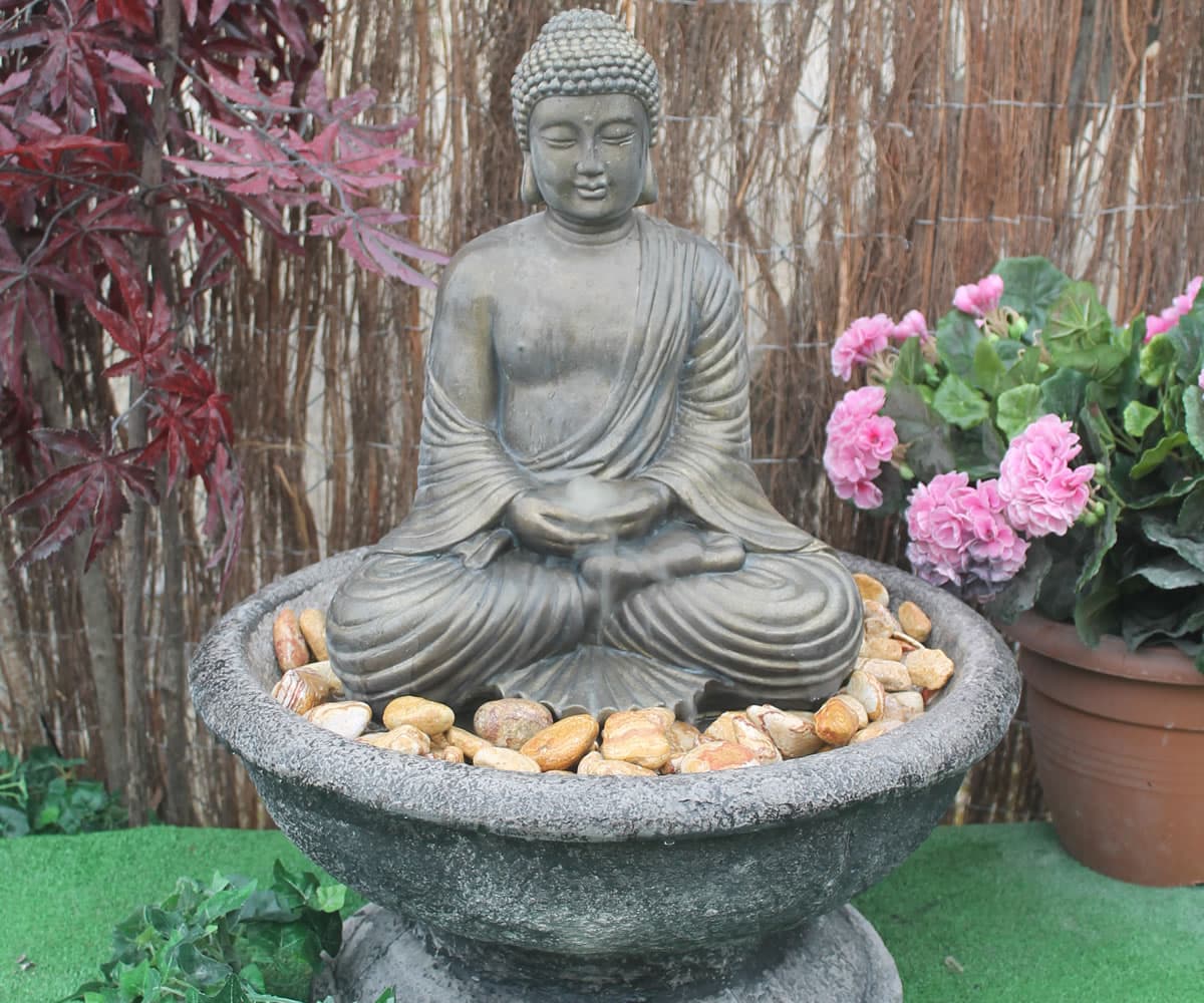 Patio Fountain With Compassion Buddha