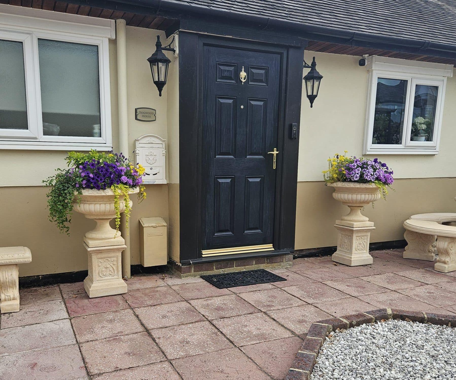 Pair of Victorian Urns on Sherwood Plinths