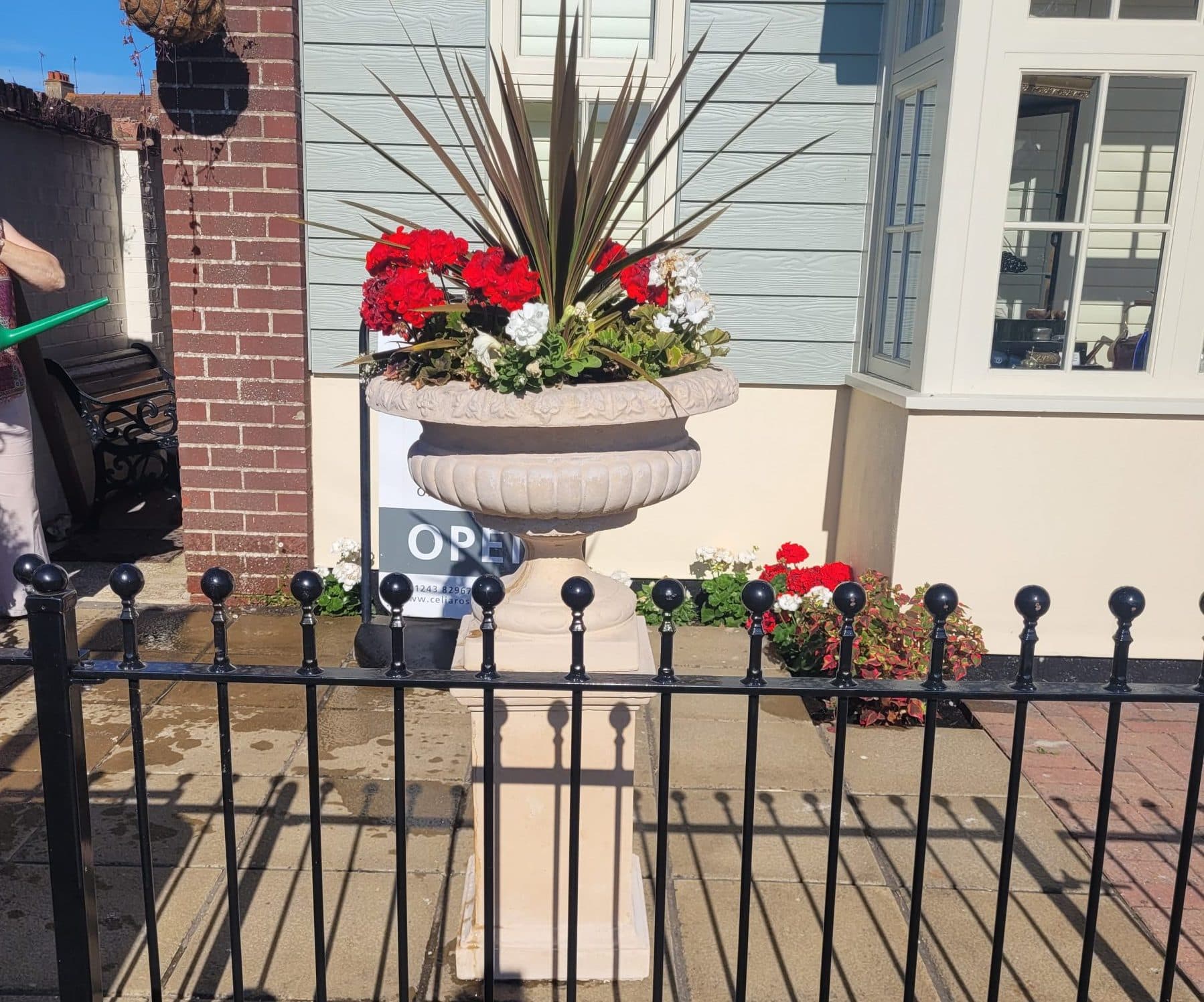 Pair of Victorian Urns on Classic Plinths