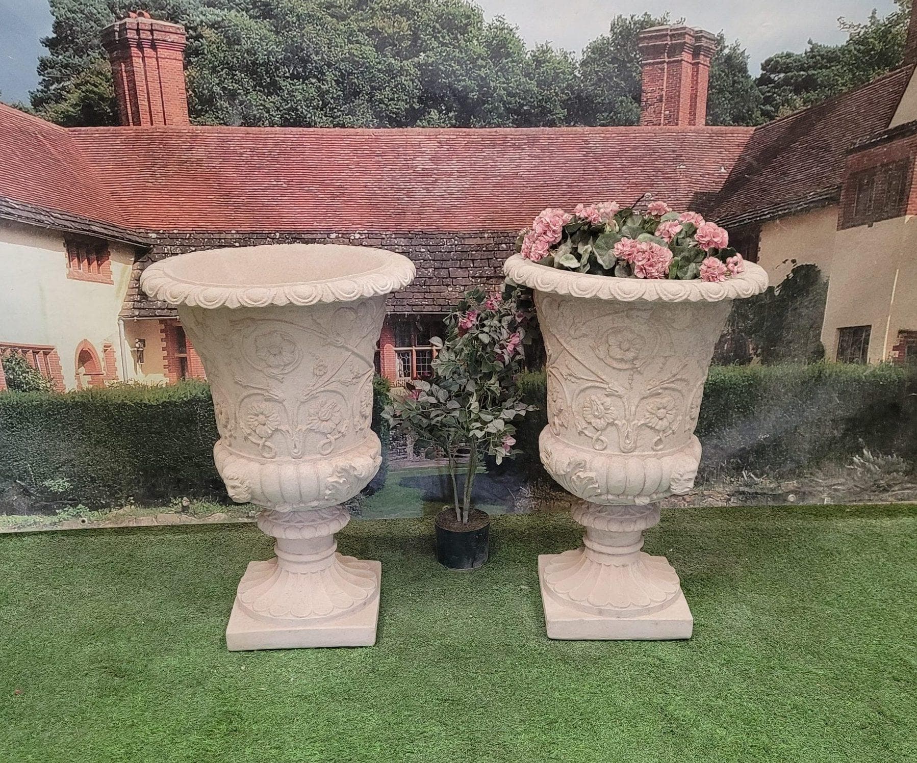 Pair of Florien Urns