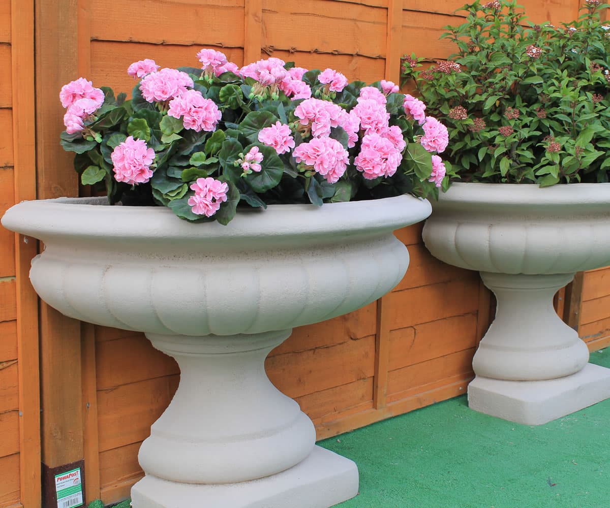 Pair of Large Victorian Style Fluted Wall Troughs