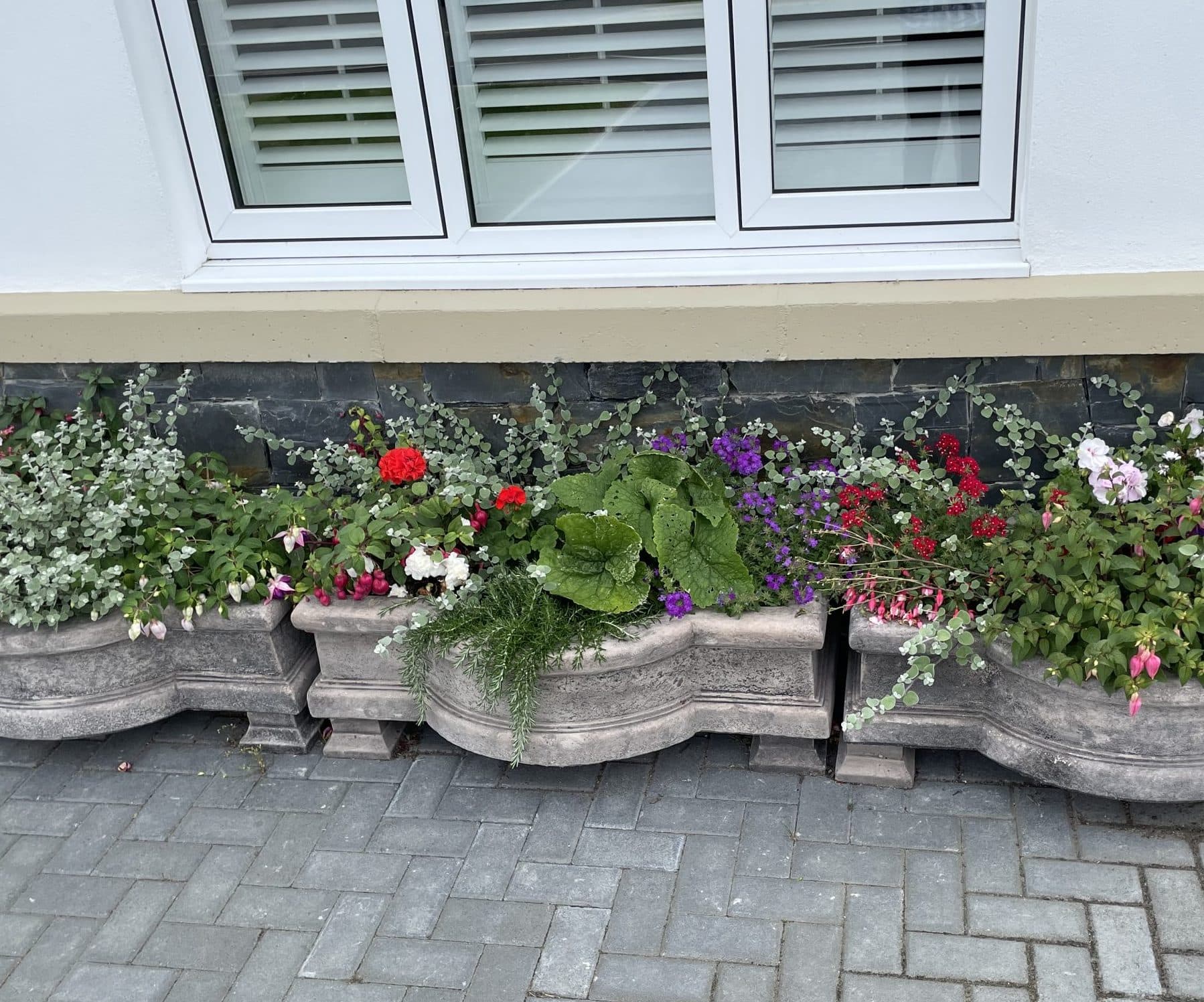 Pair of Extra Large Curved Fronted Troughs