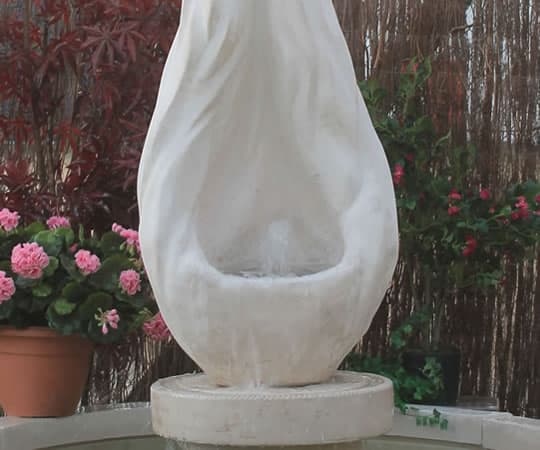 Flame Sculpture Fountain with Sump & Decorative Surround