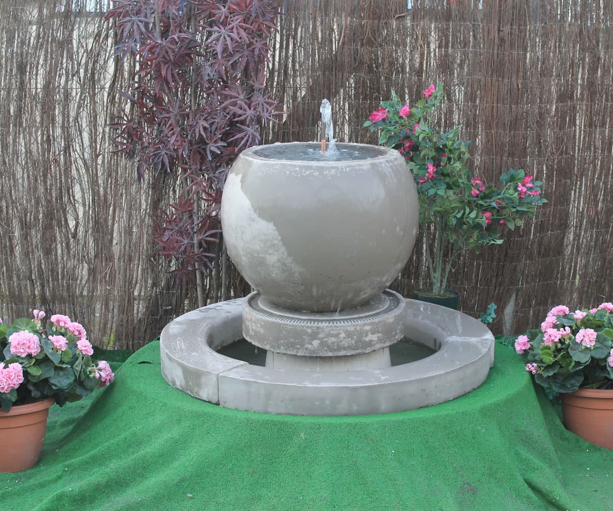 Bowl Tub Fountain with Sump & Decorative Surround