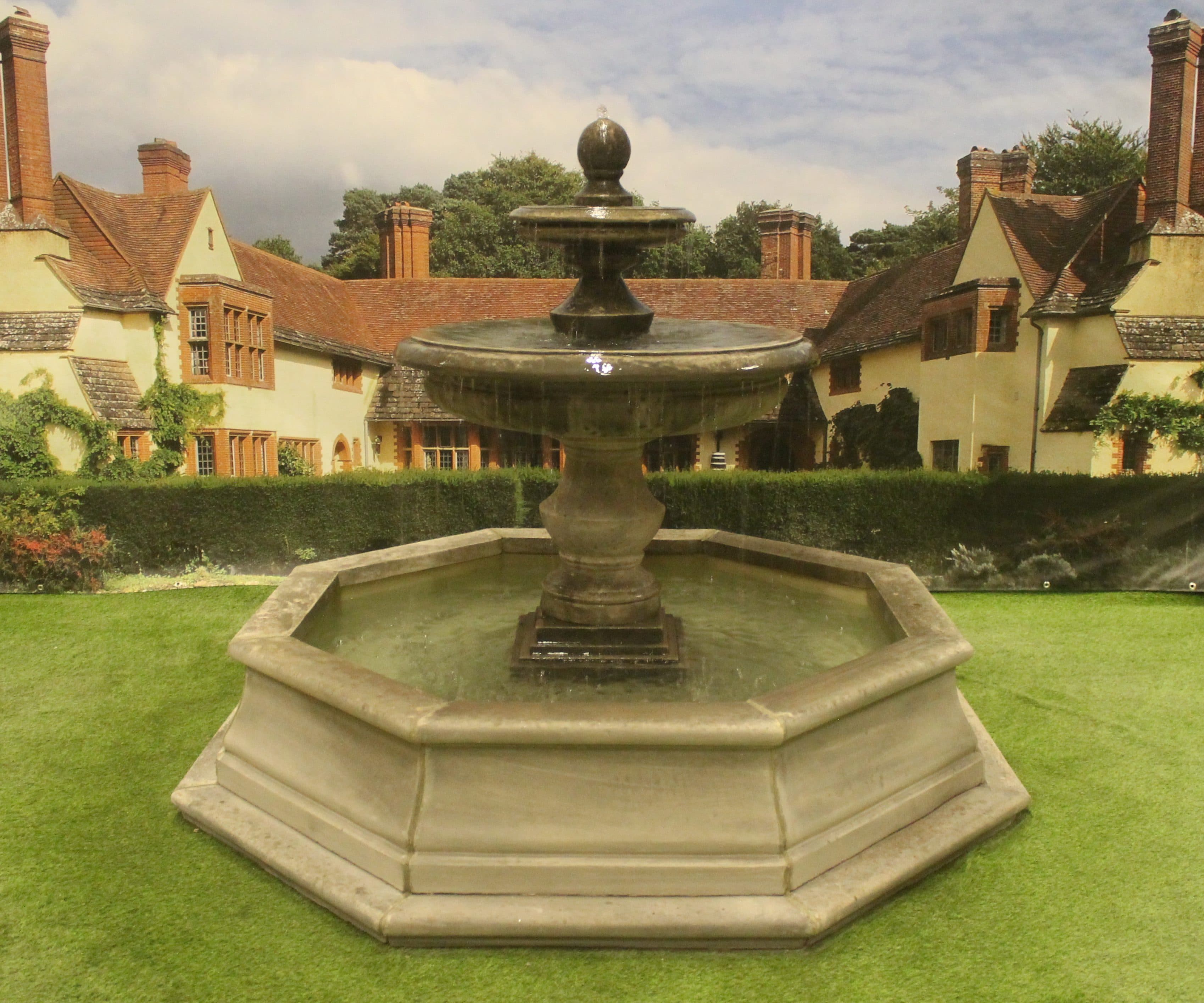 Large Regis or Large Regis Ball Fountain with Small Brecon Pool Surround Larger Pool Available