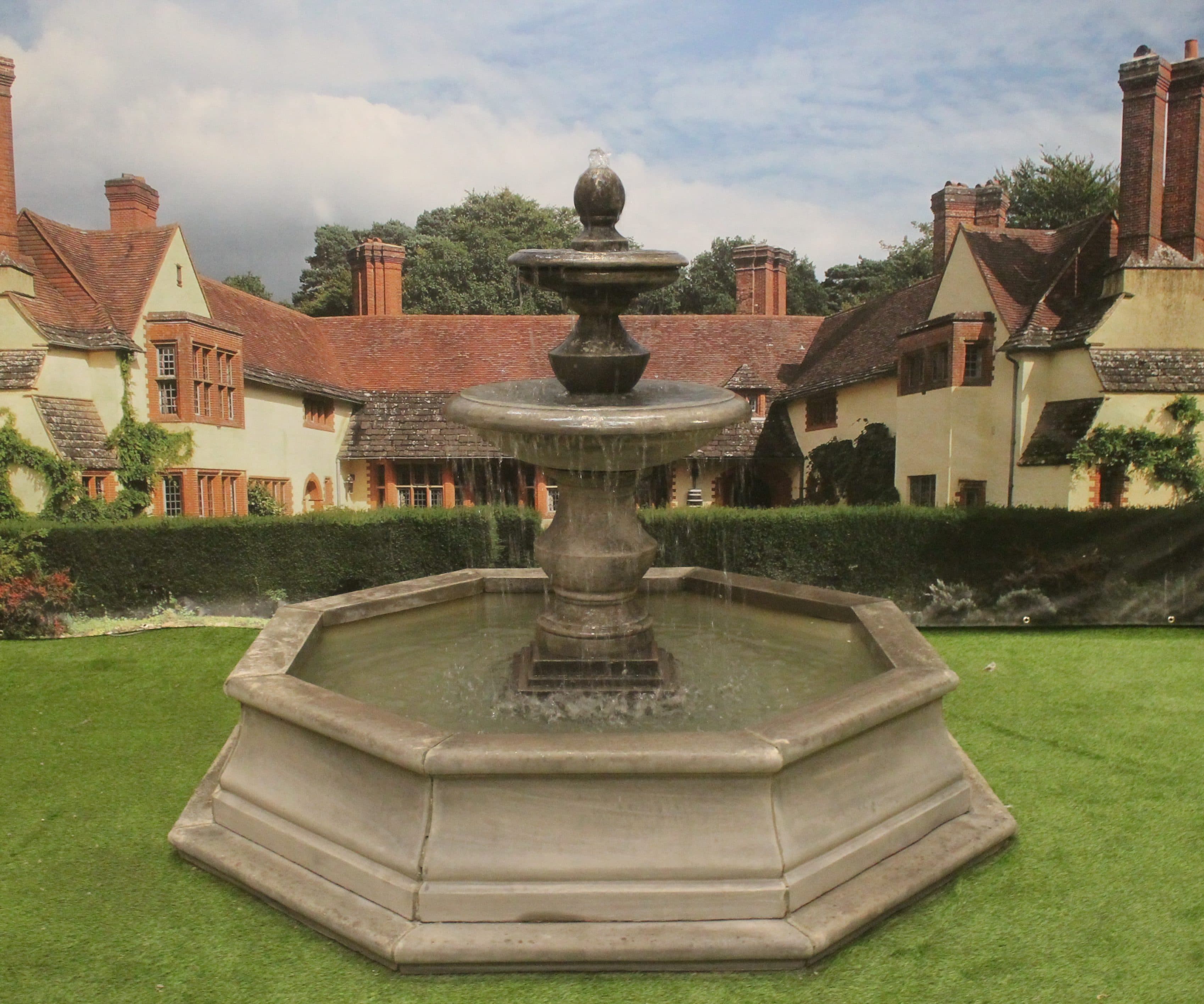 2 Tiered Regis or Regis Ball Fountain with Small Brecon Pool Surround