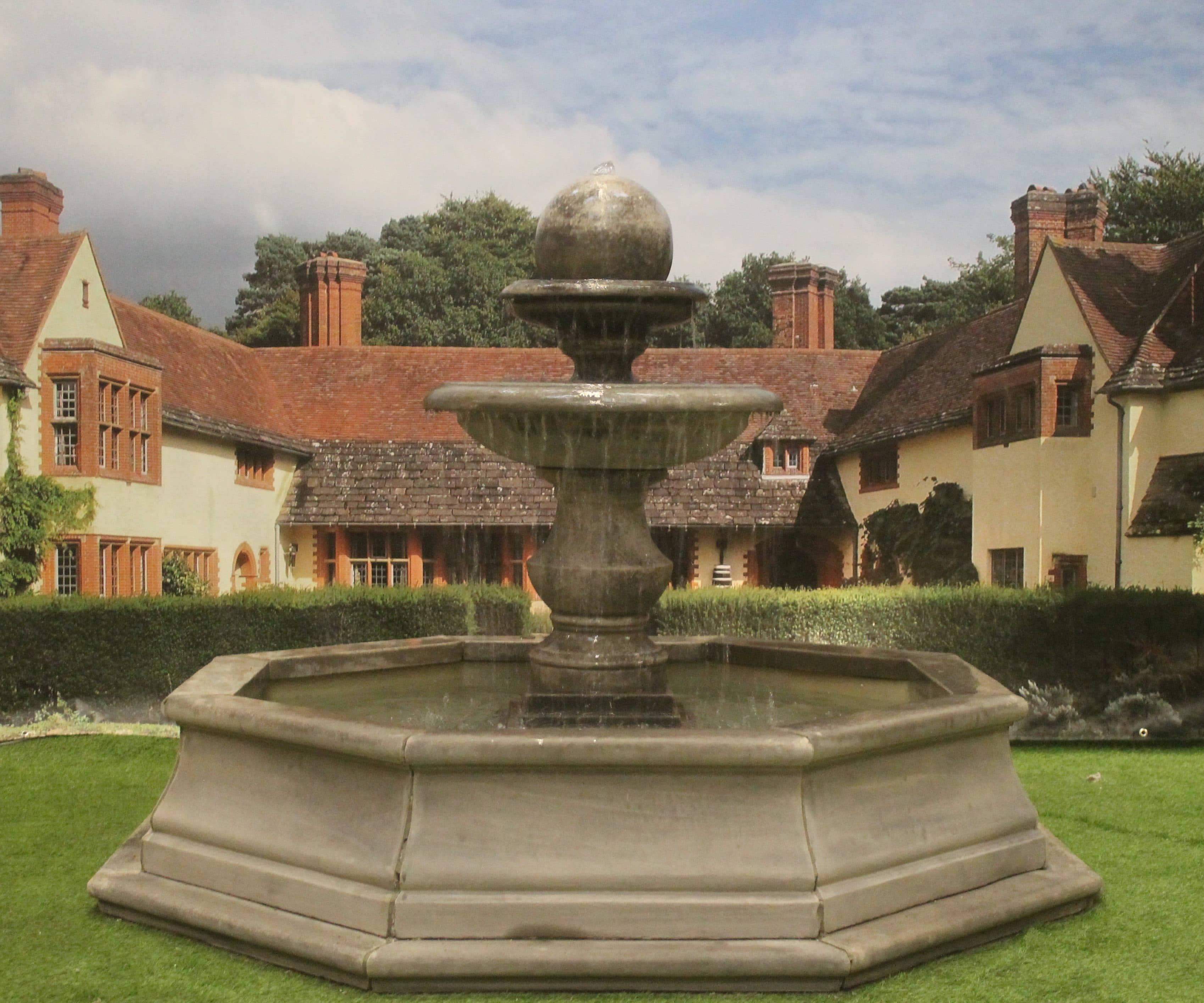 2 Tiered Regis or Regis Ball Fountain with Small Brecon Pool Surround