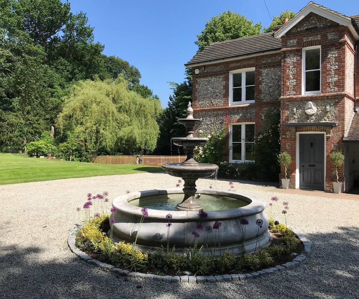 3 Tiered Windsor Fountain, or 3 tier Edwardian fountain, with Stanford Pool Surround