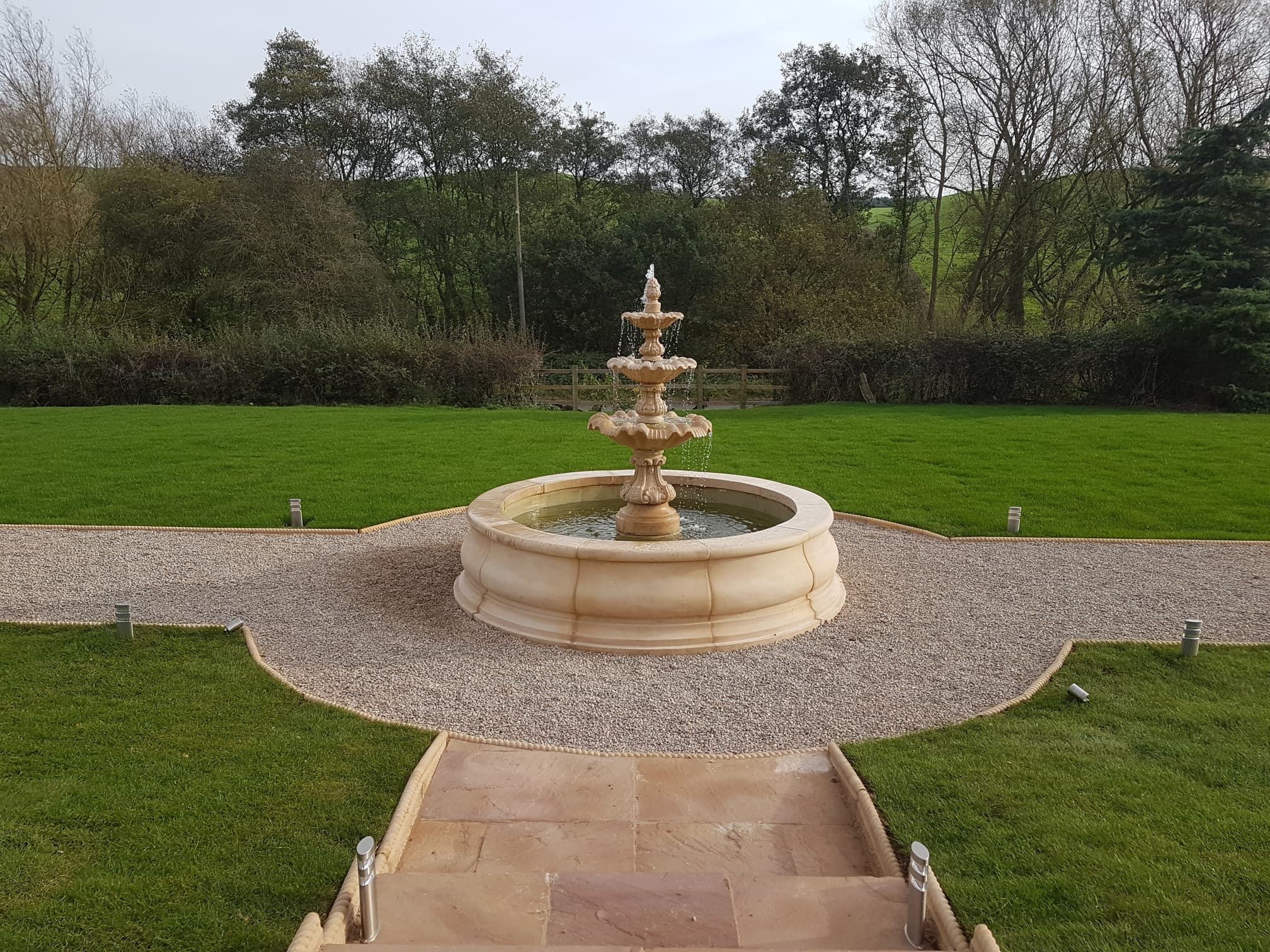 3 Tiered Windsor Fountain, or 3 tier Edwardian fountain, with Stanford Pool Surround
