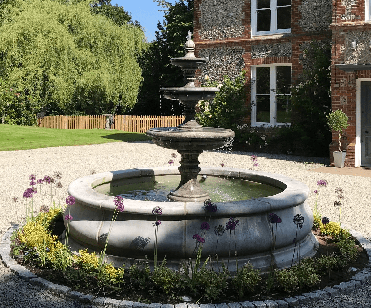 3 Tiered Windsor Fountain, or 3 tier Edwardian fountain, with Stanford Pool Surround