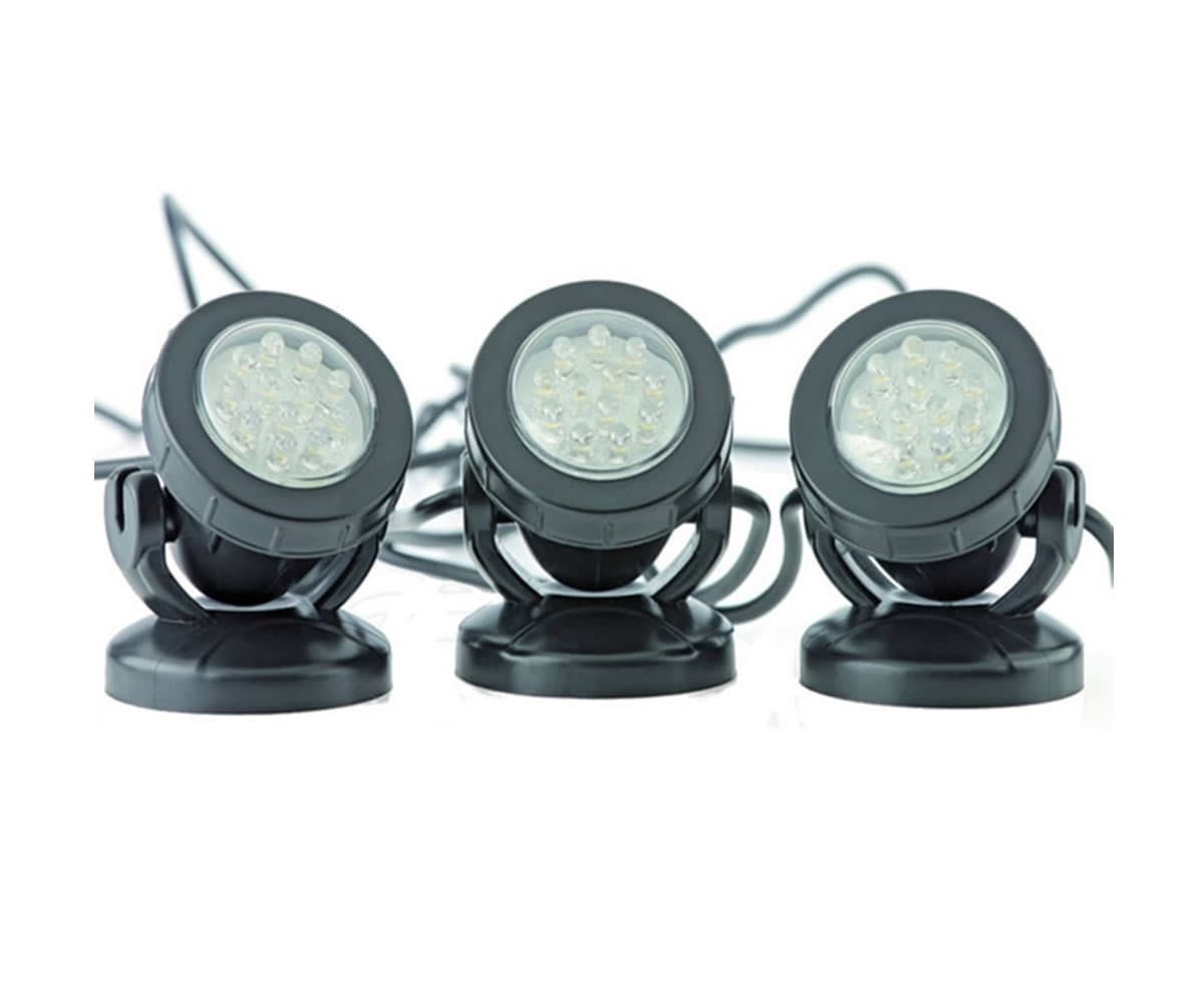 Set of 3 LED Underwater Lights suitable for Self Contained Fountains