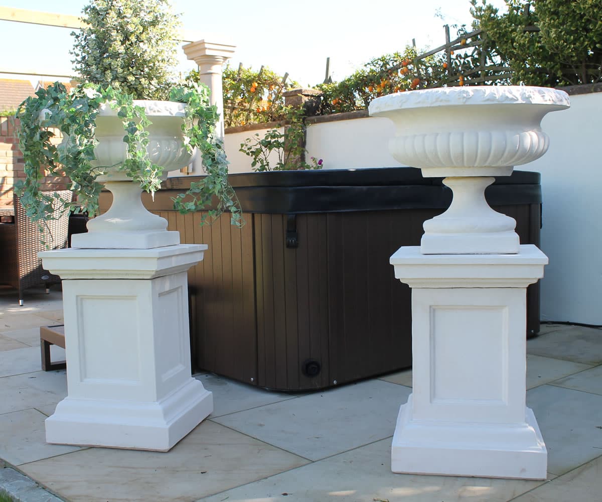 Single Victorian Urn on Panel Plinth