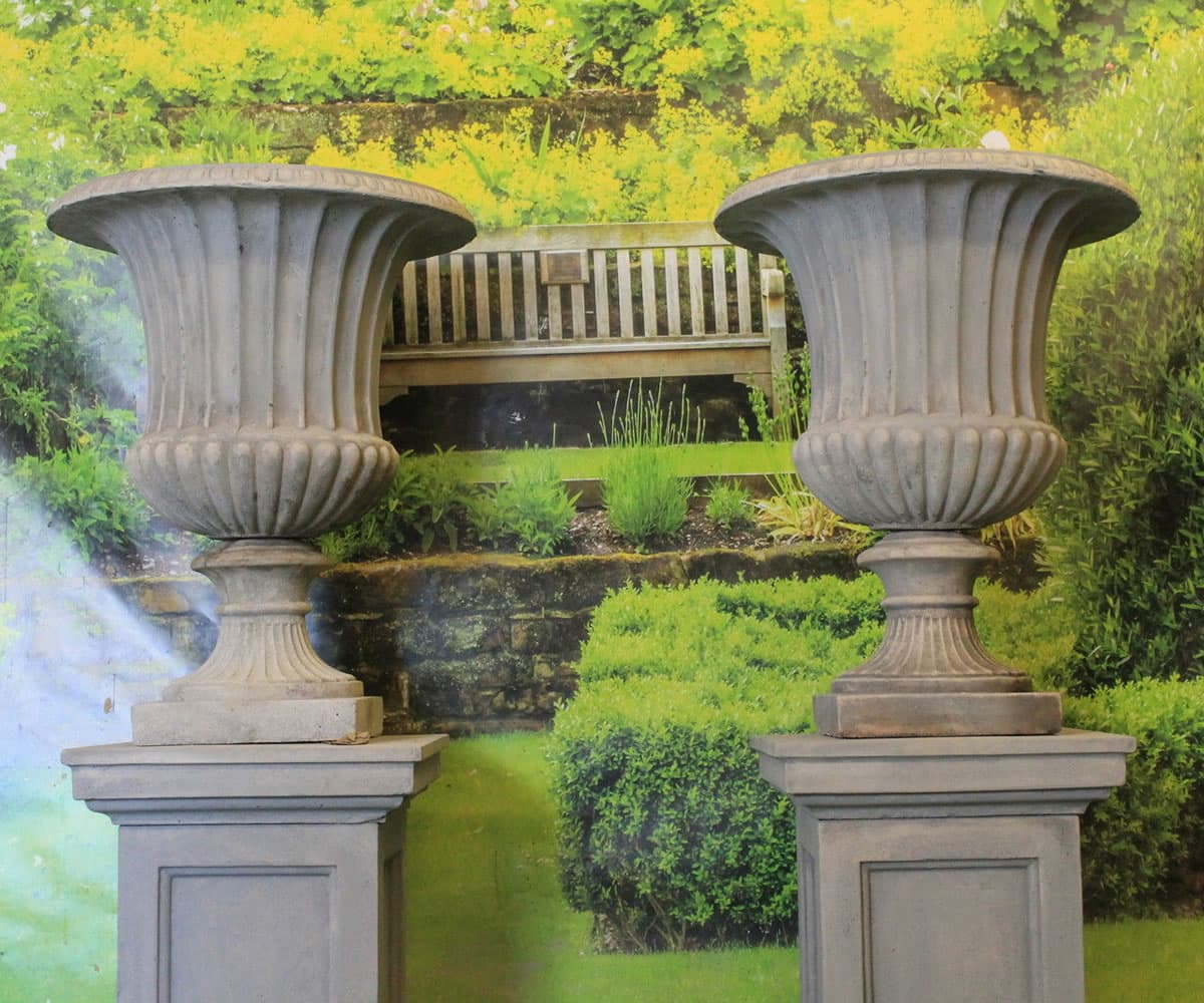Single Georgian Urn on Panel Plinth