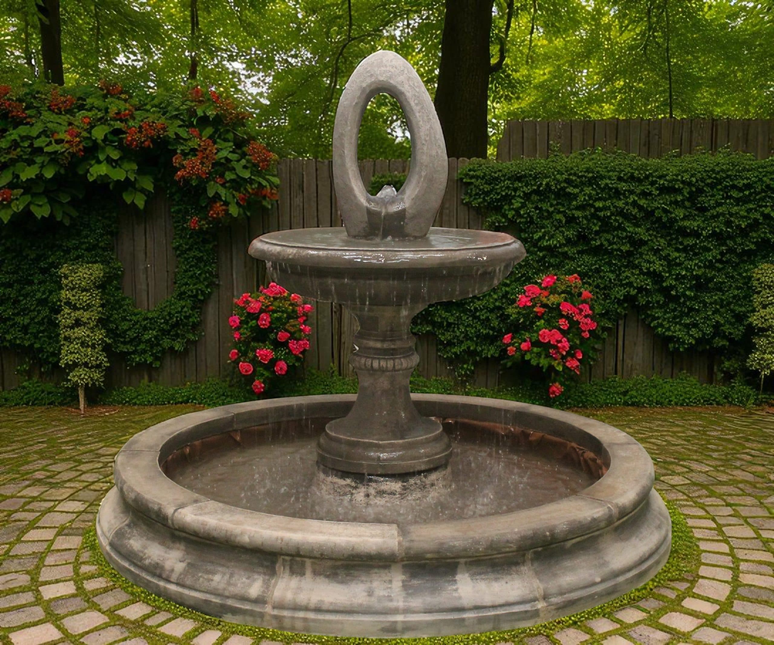 Edwardian Ball or Edwardian Eye Fountain Medium Cambridge Pool Surround Larger Pools Available