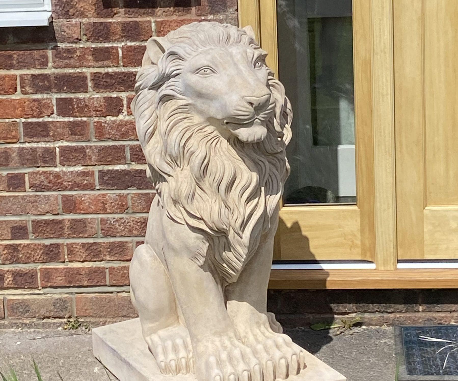 Pair of Large Sitting Samson Lions