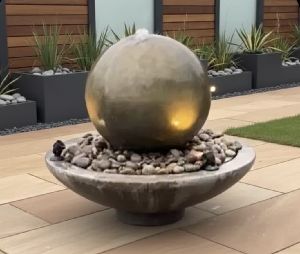 Extra LARGE Atlas Patio Ball fountain