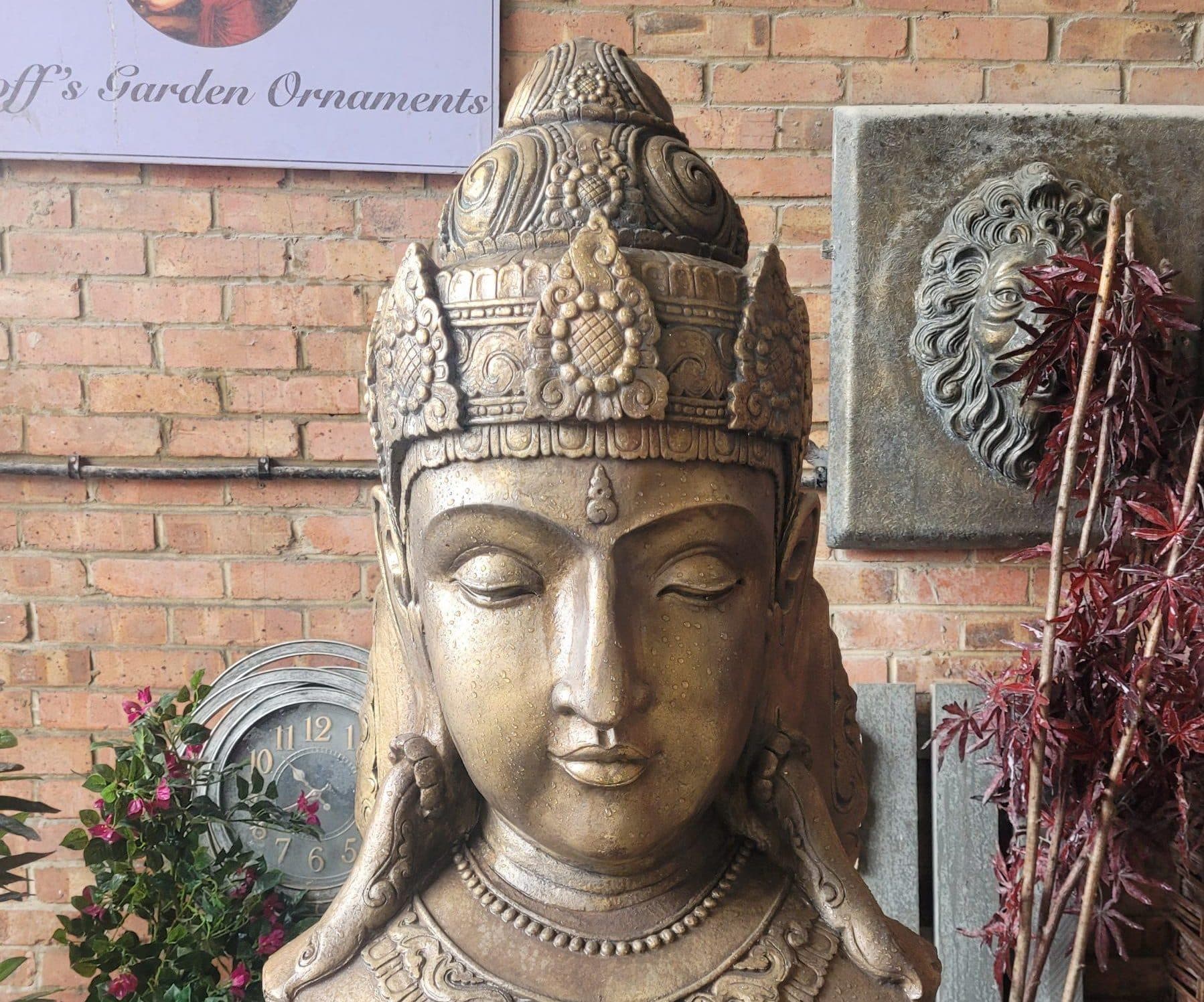 NEW PRODUCT Large Shiva / garden Buddha head on plinth