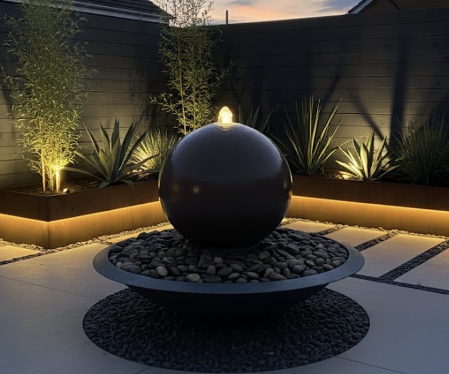 Extra Large Riviera water bowl with ball fountain