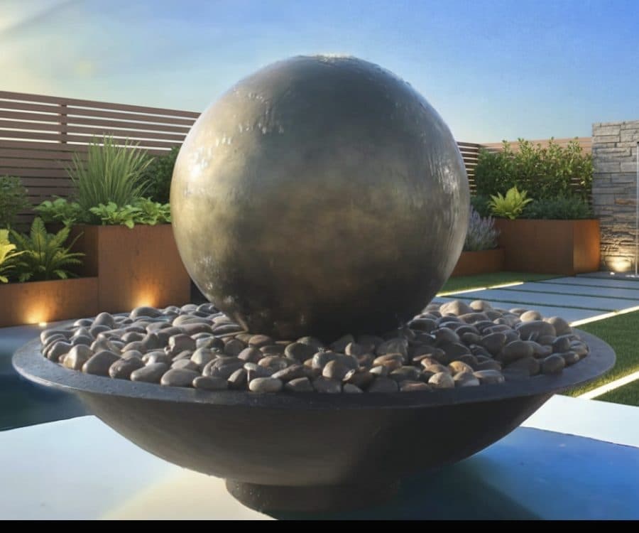 Extra Large Riviera water bowl with ball fountain