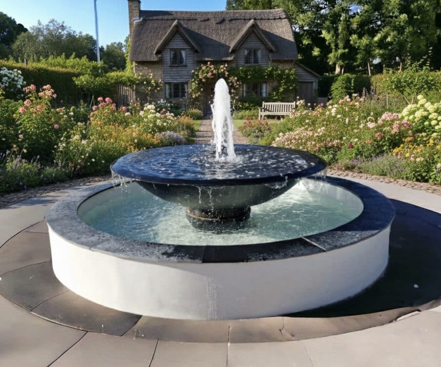 Hayward pool with Riviera water fountain