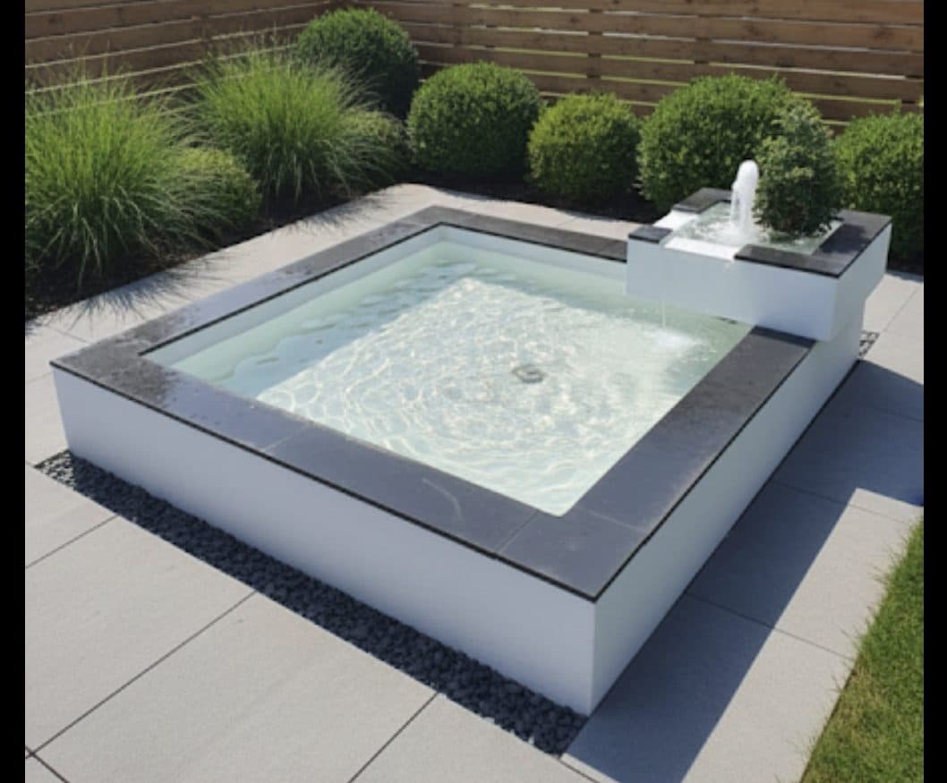 Large Double square Hayward pool with display pump