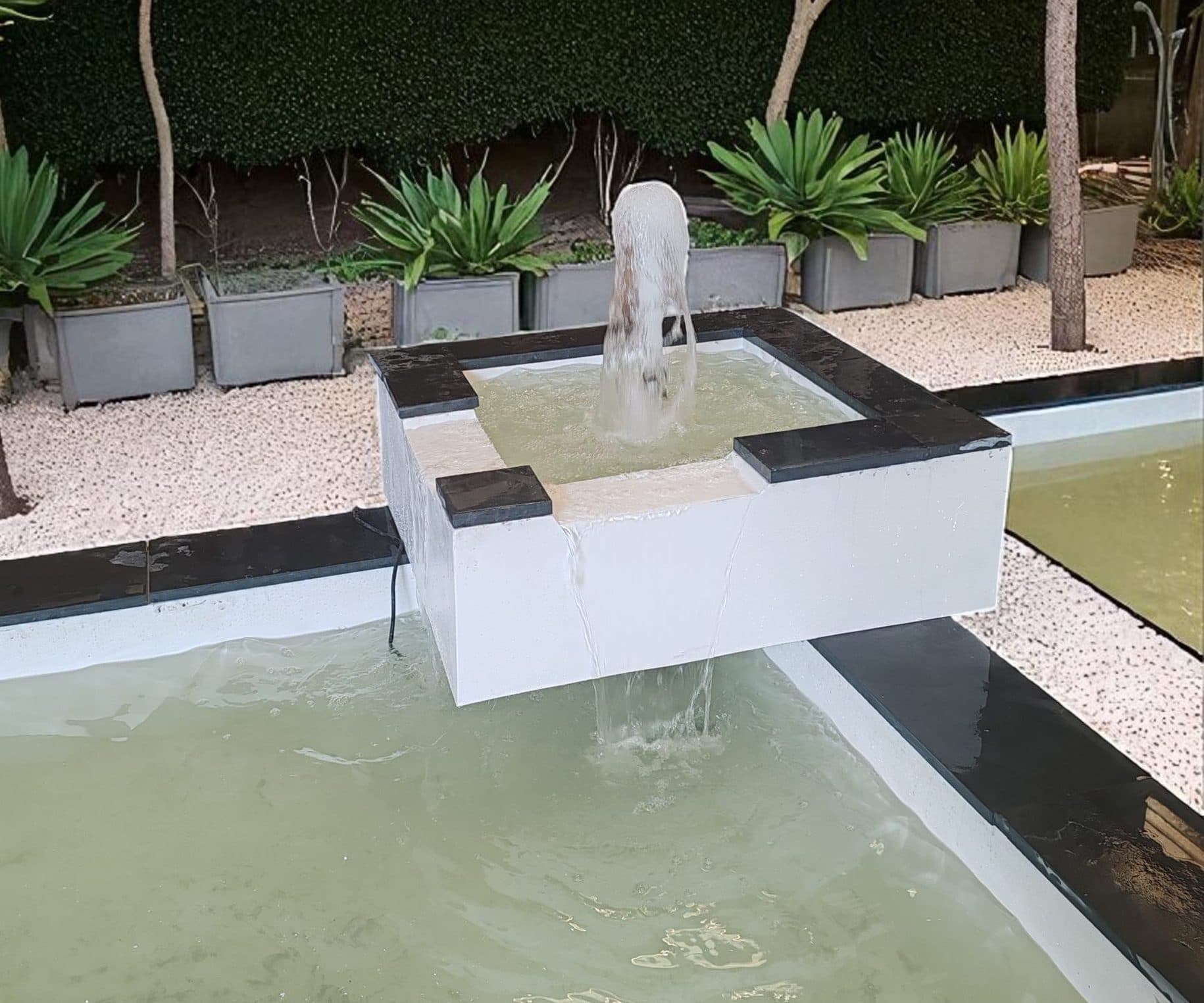 Large Double square Hayward pool with display pump
