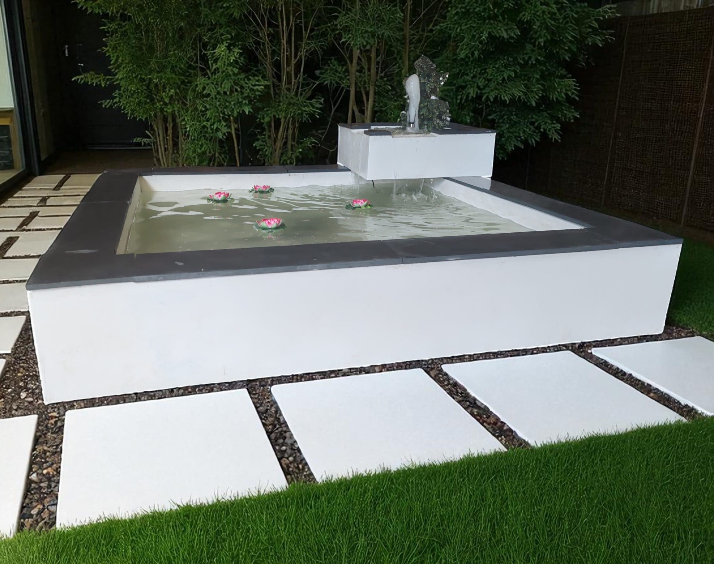 Large Double square Hayward pool with display pump