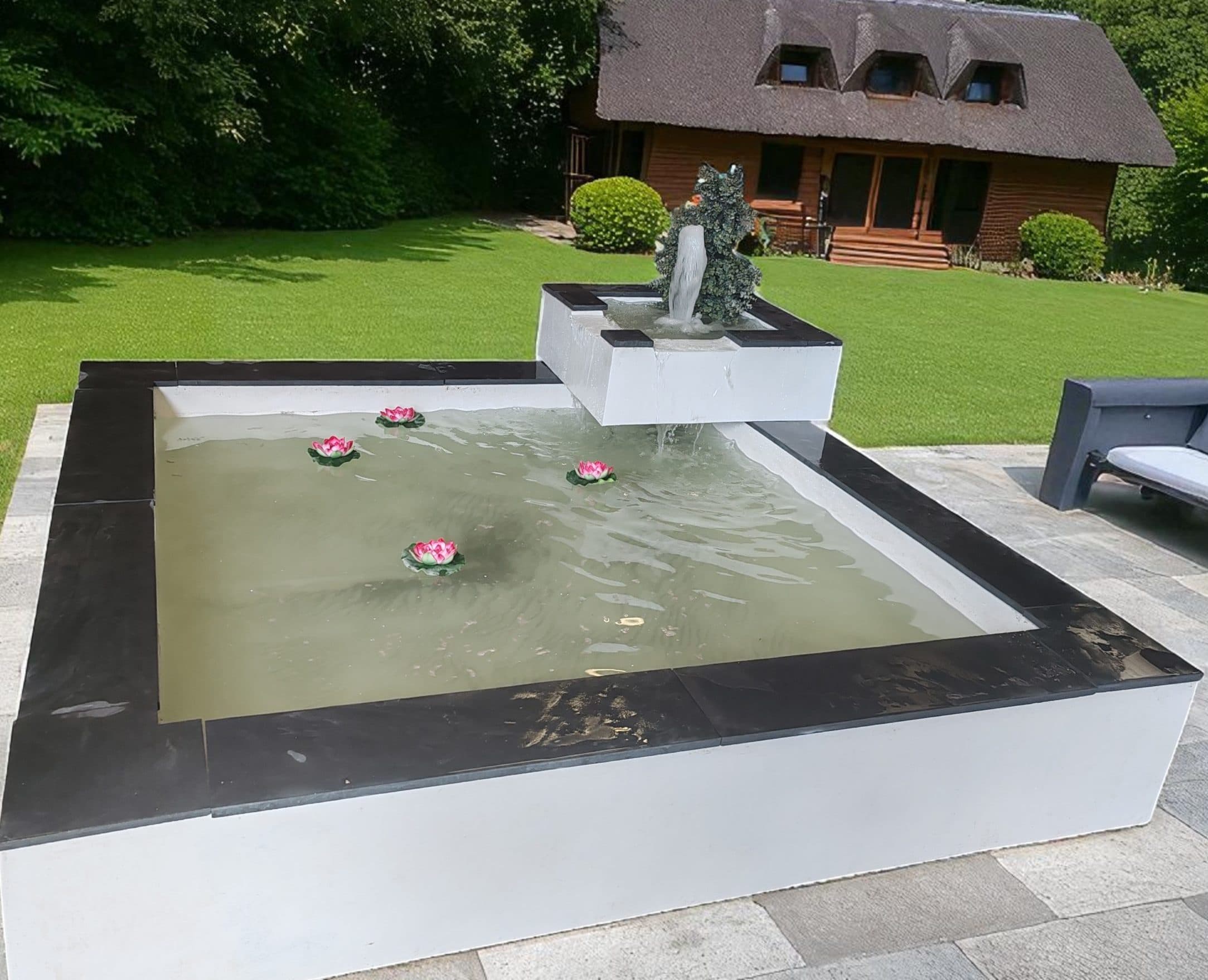 Large Double square Hayward pool with display pump