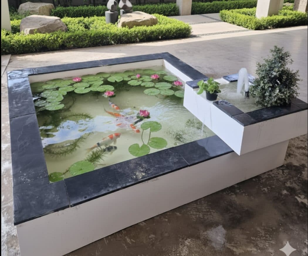 Large Double square Hayward pool with display pump