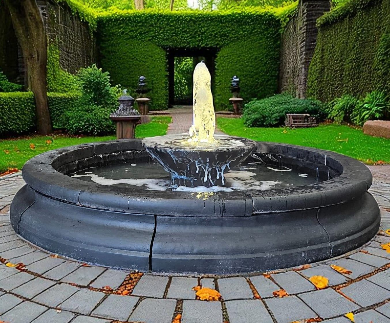 EX Display Patio bowl fountain with Medium Cambridge pool surround