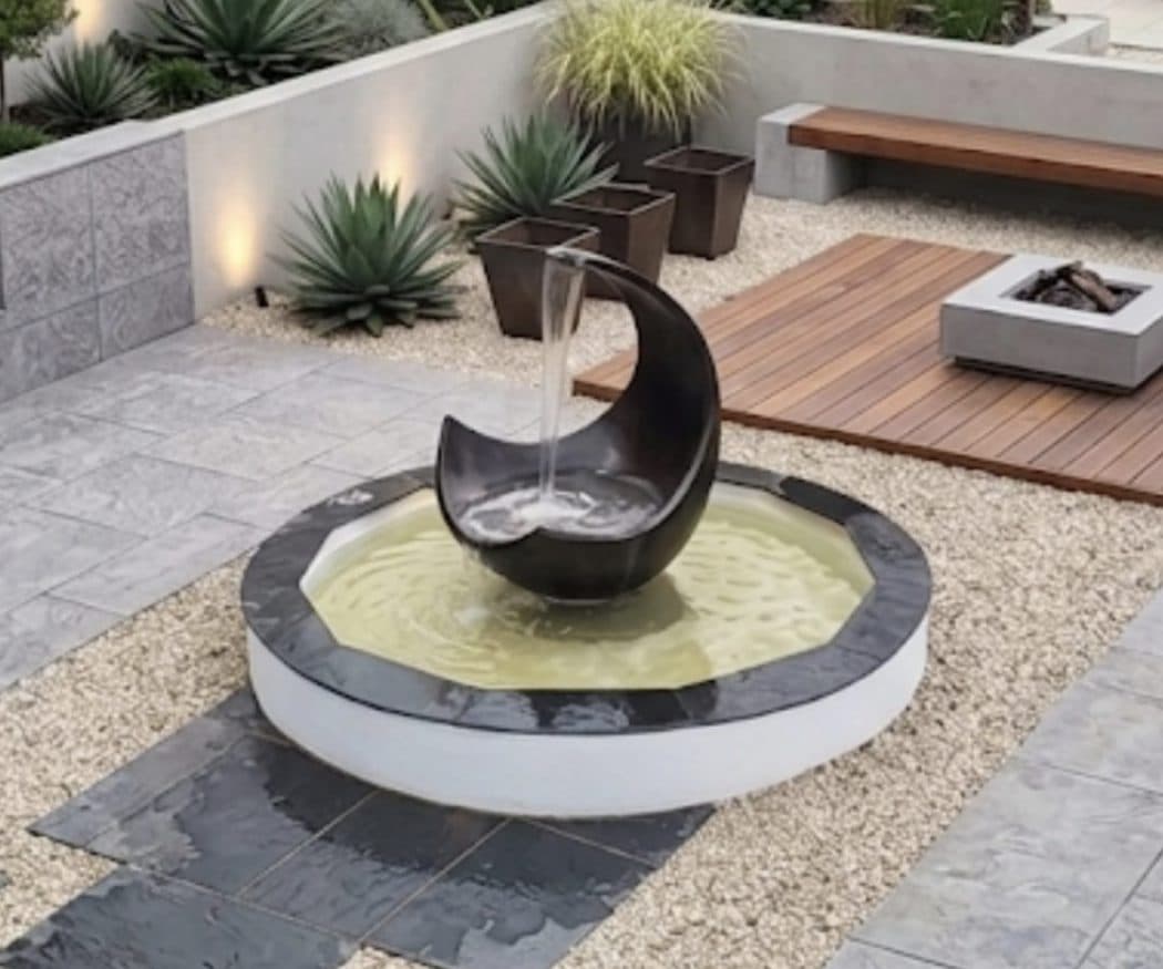 Extra large Large Shard sculpture, in circle Hayward pool surround.