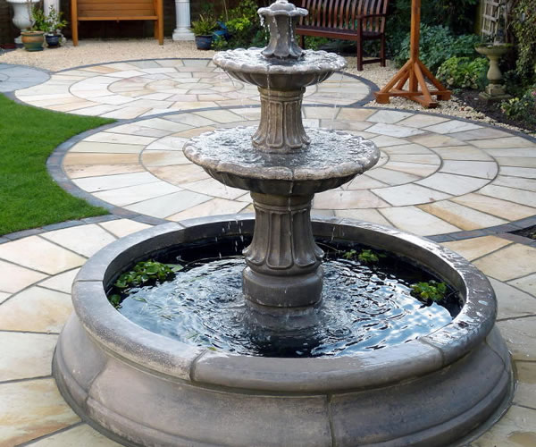 4 foot fountain double pool surround