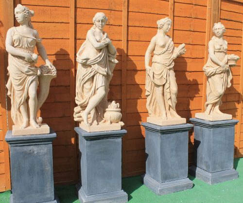 4 seasons statues plinths