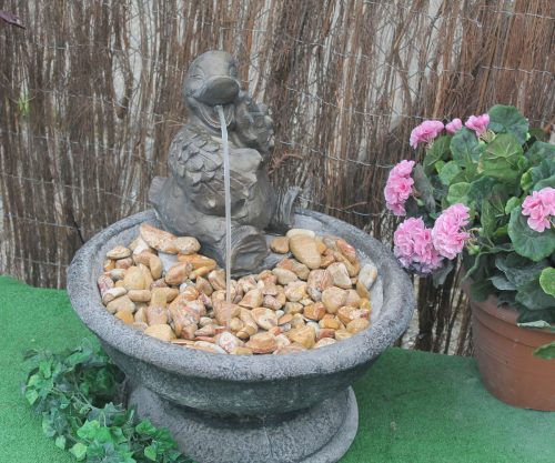 patio fountain duck