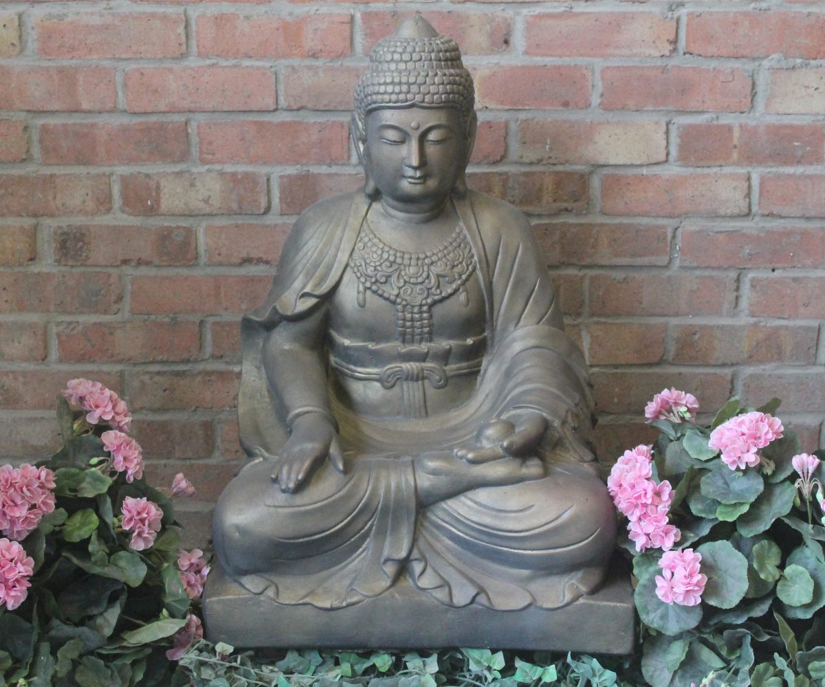 Extra Large Lotus Buddha Stone Garden Ornaments & Garden Statues in UK