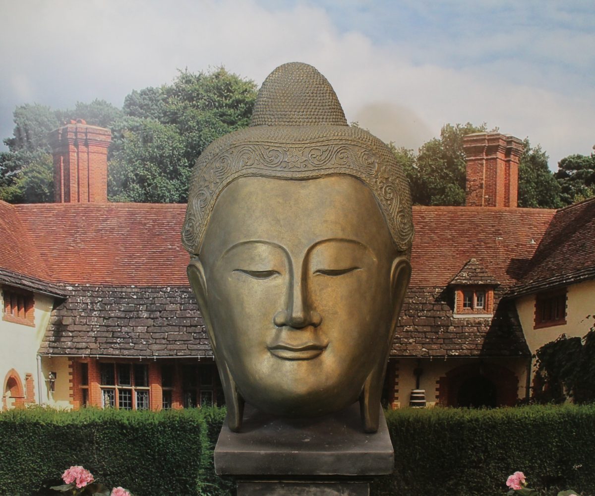 Beautiful Large Wall Hanging Buddha Head Mask Stone Garden Ornaments
