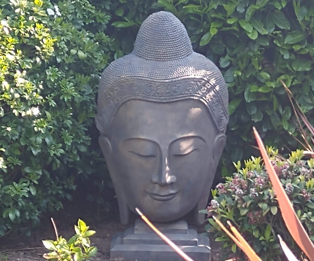 Beautiful Large Buddha Head Stone Garden Ornaments & Garden Statues in UK