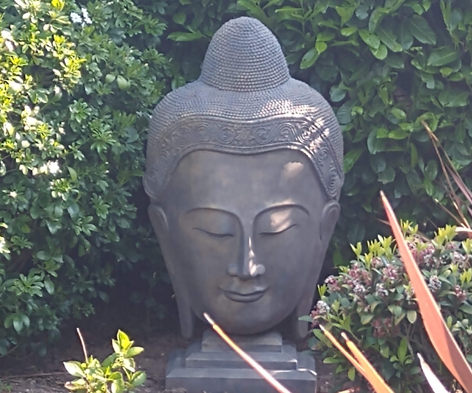 Beautiful Large Buddha Head Stone Garden Ornaments & Garden Statues in UK