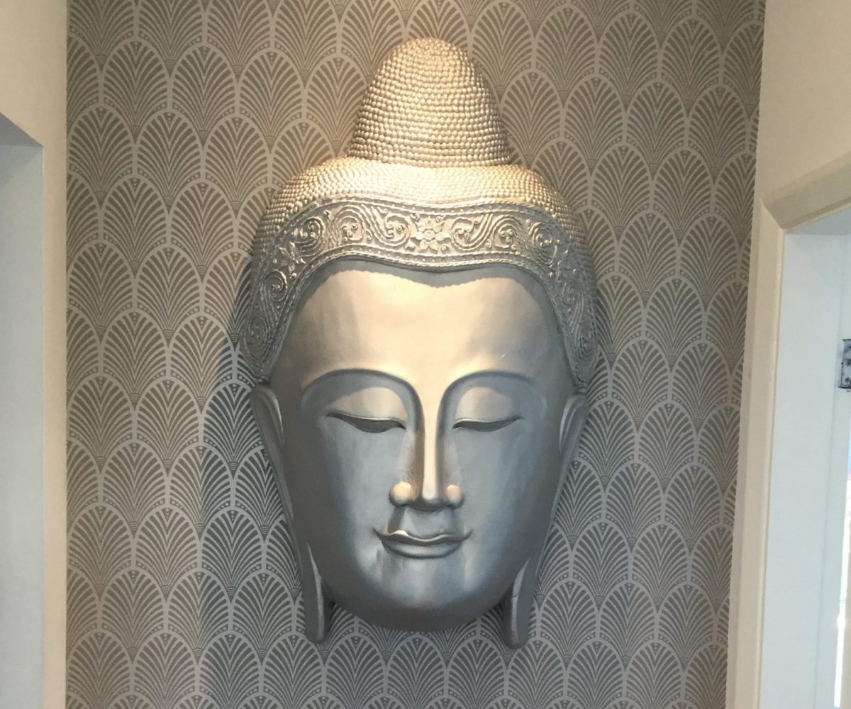 Beautiful Large Wall Hanging Buddha Head Mask Stone Garden Ornaments & Garden Statues in UK