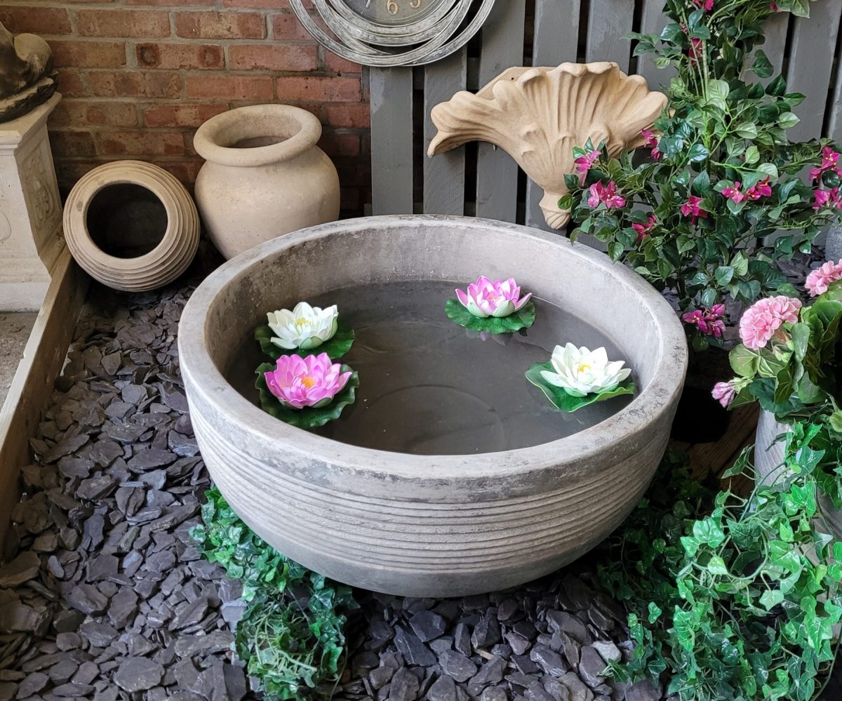 Circulum Water Garden tub pot Stone Garden Ornaments & Garden Statues