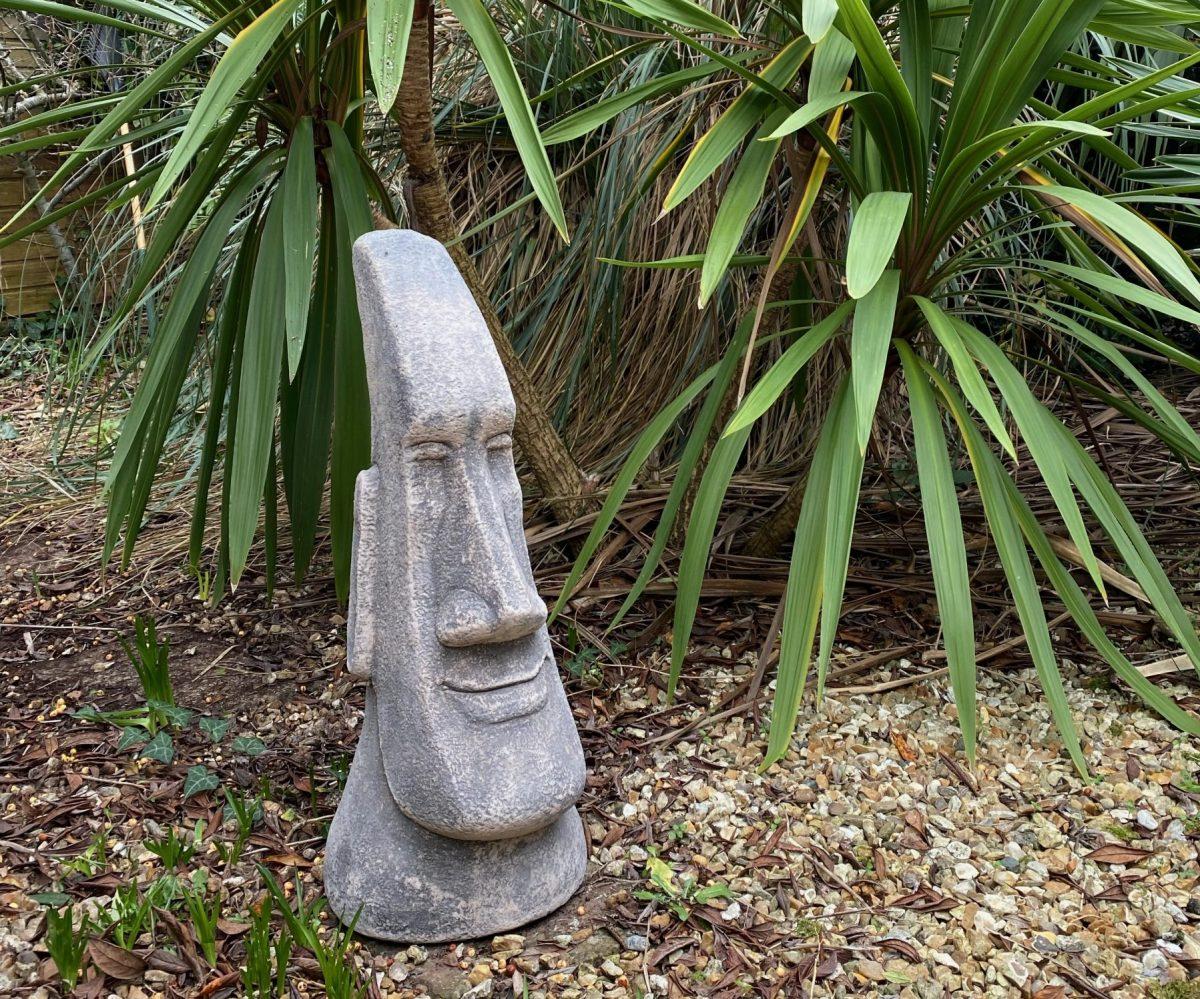 Large Easter Island Head Stone Garden Ornaments & Garden Statues in UK