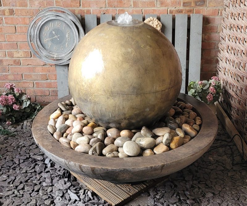 Extra LARGE Atlas Patio Ball fountain Stone Garden Ornaments & Garden